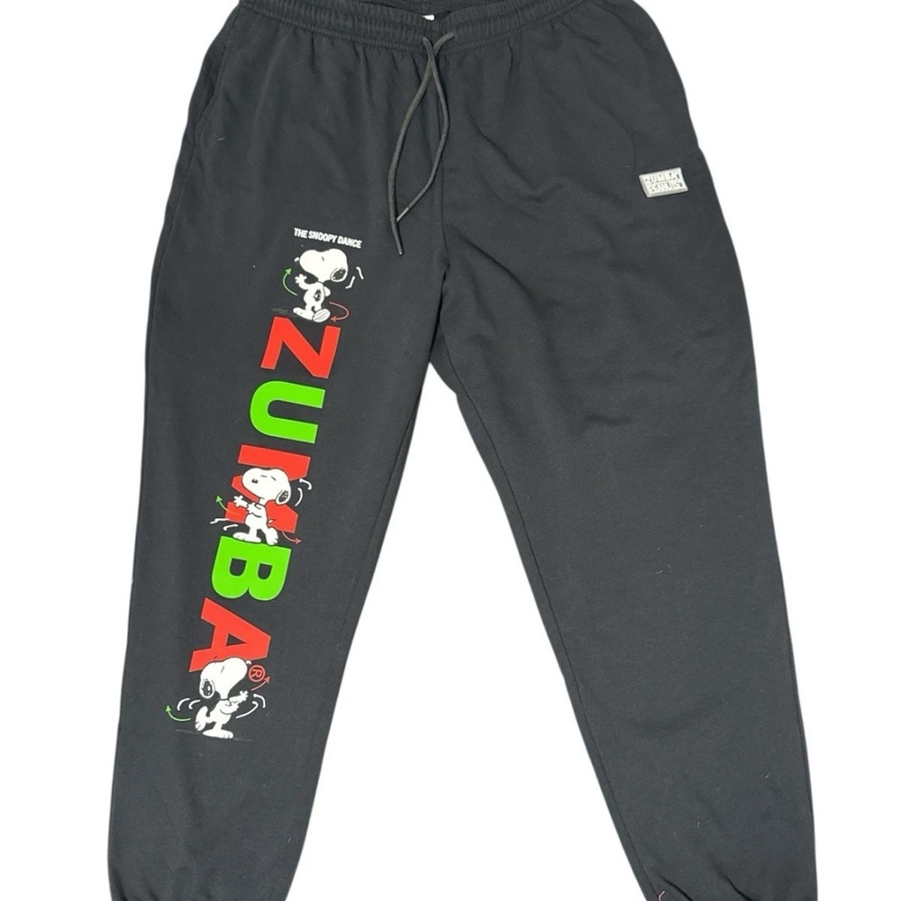 Zumba Fitness Peanuts Black Joggers with Snoopy Design